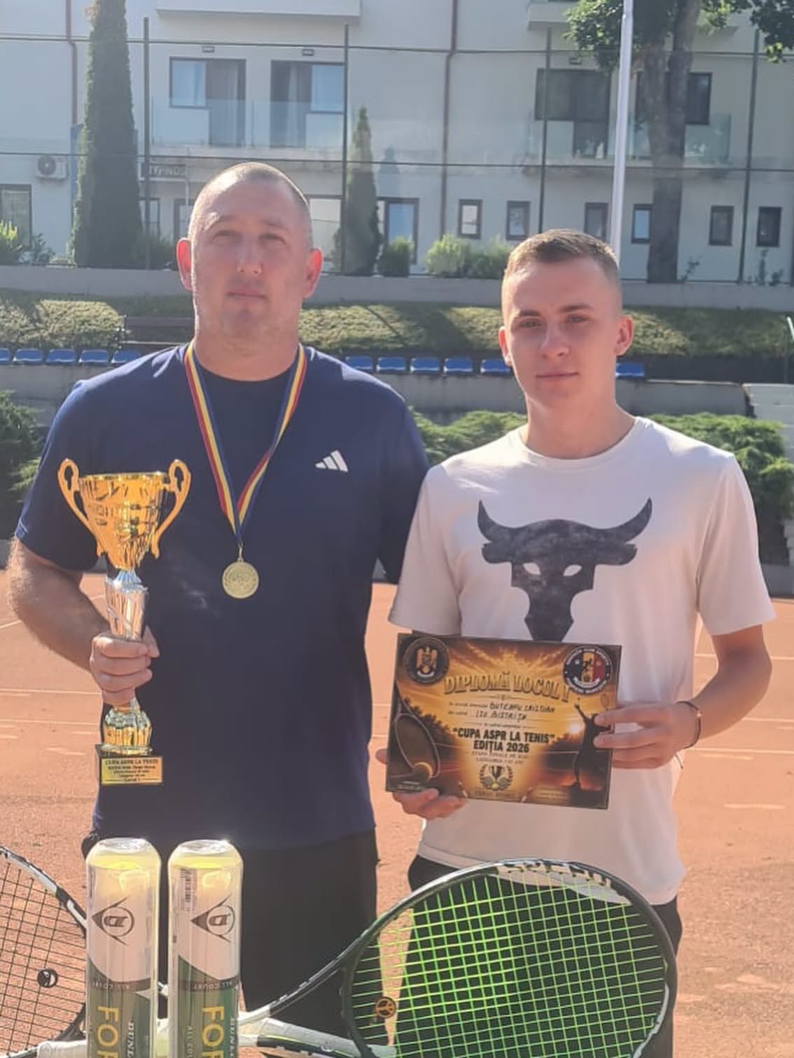Plutonierul Cristian Buteanu din cadrul ISU BN, locul I la competiția de tenis de câmp din Târgu Mureș 2 753690523 1332212032403719 811176459784433914 n