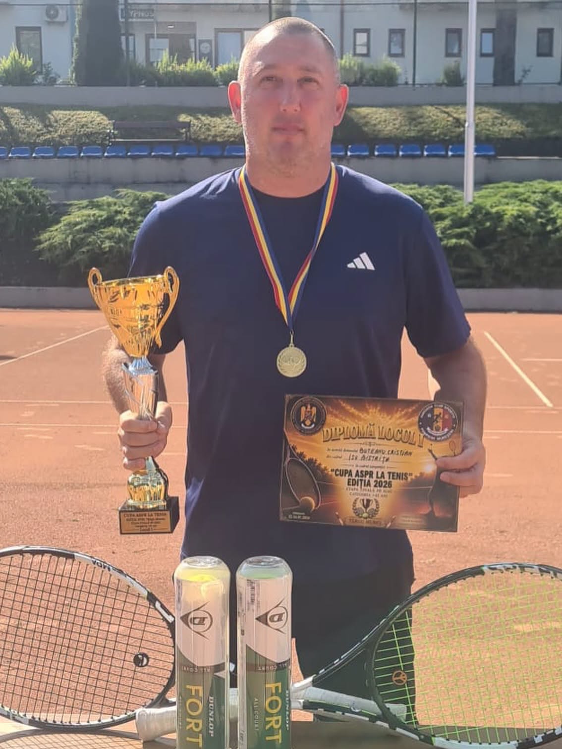 Plutonierul Cristian Buteanu din cadrul ISU BN, locul I la competiția de tenis de câmp din Târgu Mureș 1 754462715 2476961856152126 6009597465569865306 n
