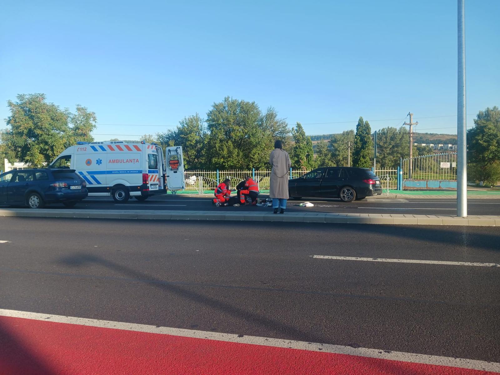 FOTO/VIDEO: Bistrițeancă în stare de inconștiență, după ce a fost lovită de mașină în Florești, județul Cluj 1 bistriteanca accident floresti 3