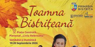 Toamna Bistrițeană, weekend-ul viitor, pe Pietonalul Liviu Rebreanu! Delicii și bunătăți de sezon, dar și spectacole folclorice